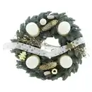 Bild 1 von GARDENLINE Adventskranz 40 cm, weiß-gold Nobilis