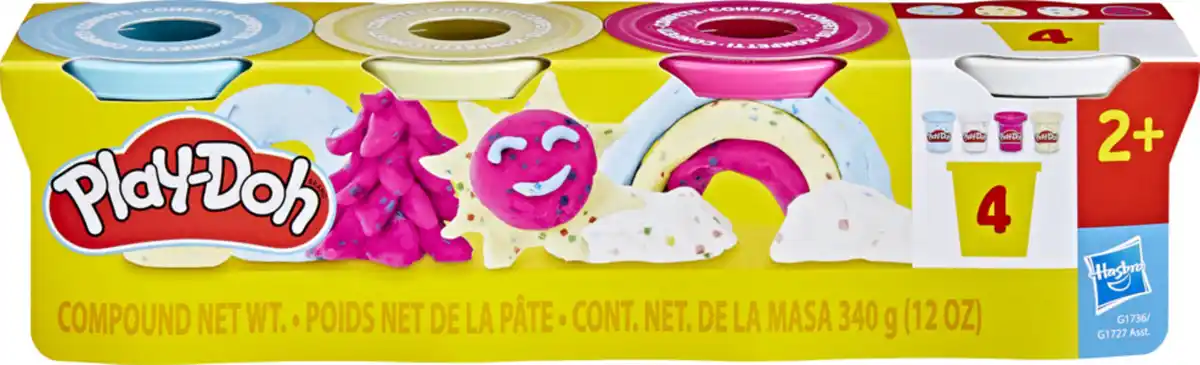 Bild 1 von Play-Doh 4er-Pack Konfettiknete, 340 g