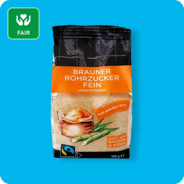Bild 1 von   Brauner Rohrzucker, Fairtrade, Verschiedene Sorten
