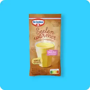 DR. OETKER Seelenwärmer, Vanille-Geschmack oder Sahne-Mandel- Geschmack