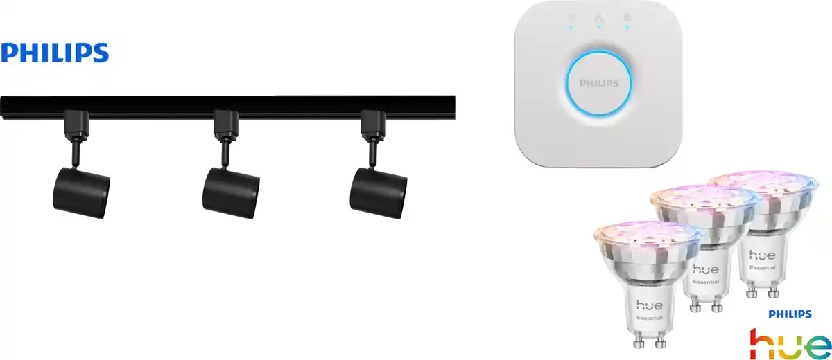 Bild 1 von Philips LED Leuchten 3er Spot Zilo Easy Link + Smart-Home schwarz 100 cm warmweiß-kaltweiß RGB