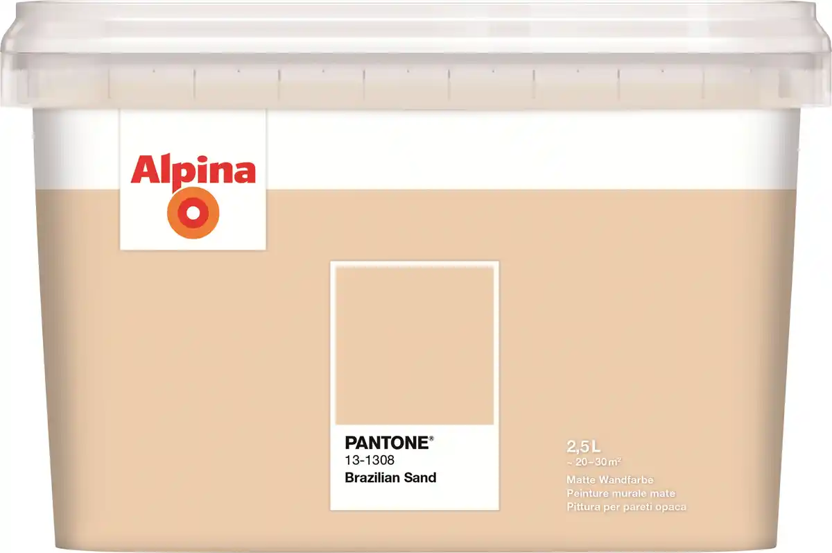 Bild 1 von Alpina Wandfarbe Pantone matt brazilian sand 2,5 L