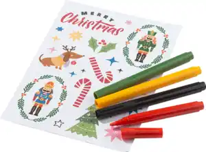 IDEENWELT Fenstermal-Malset Merry Christmas