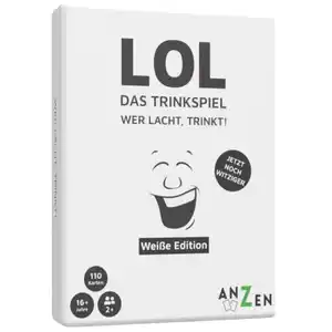 LOL Das Trinkspiel - Wei&#223;e Edition - Wer lacht, trinkt! - Kartenspiel