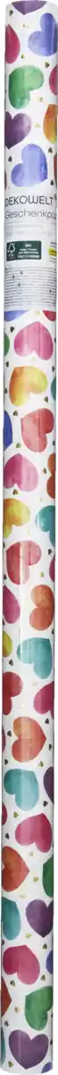 Bild 1 von DEKOWELT Geschenkpapier bunt Hotfoil, 1,5 m