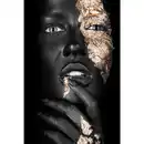 Bild 1 von Bild, Grau, Schwarz, Gold, Kunststoff, rechteckig, 90x135 cm, Bilder, Gerahmte Bilder