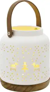 IDEENWELT LED-Keramik-Laterne Norwegen