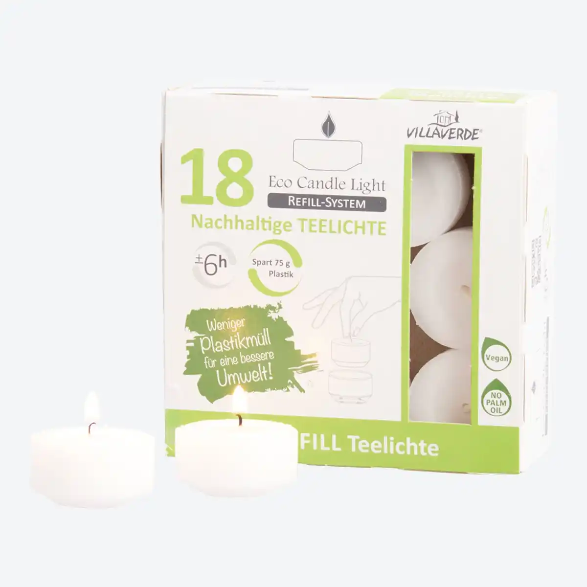 Bild 3 von Villa Verde Eco Line Refill-Teelichter, 18er-Pack