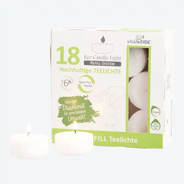 Bild 3 von Villa Verde Eco Line Refill-Teelichter, 18er-Pack