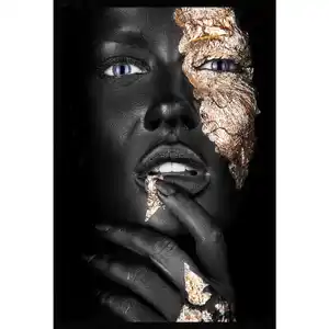 Bild, Schwarz, Kunststoff, Eiche, 80x120 cm, einfache und schnelle Anbringung, gerahmt, Bilder, Gerahmte Bilder