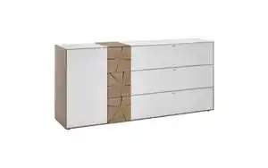 Hartmann - Sideboard Caya, weiß/Kerneiche Umato, inkl. Softclose Funktion