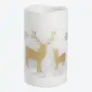 Bild 4 von LED-Echtwachskerze mit Hirsch-Motiv