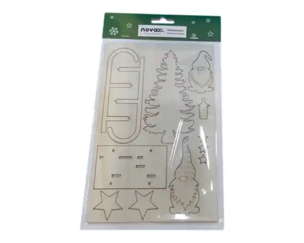 Bild 1 von Holzbausatz Wichtel mit Schlitten