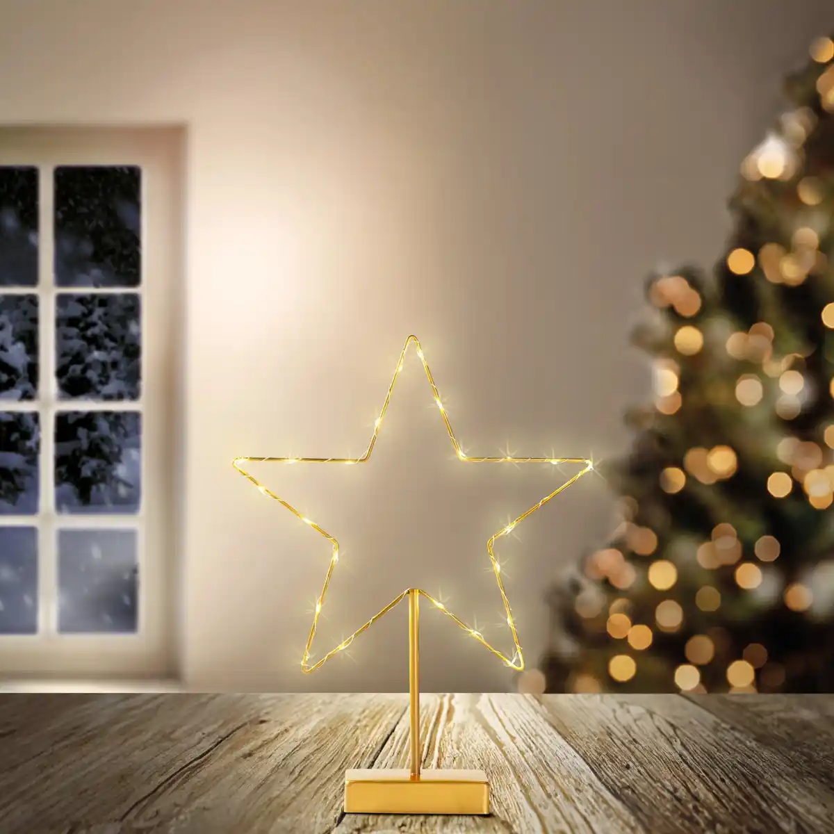 Bild 1 von LED-Stern-Tischleuchte mit Timerfunktion, Höhe ca. 40 cm