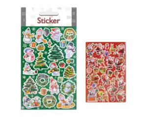 Sticker Weihn. 21x36cm Glitter