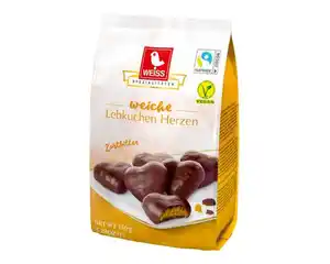 Lebkuchen Herzen WEISS, ZB,ungefüllt