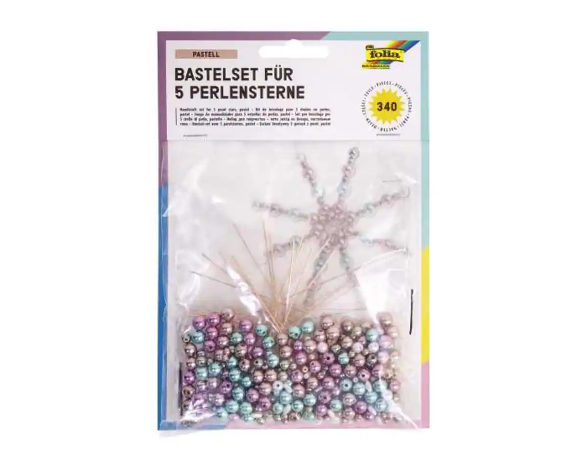 Bild 1 von folia®  Bastelset für 5 Perlensternen 340teilig