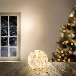 LED-Glas-Kugel mit Timerfunktion, Ø ca. 12 cm