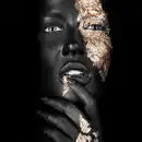 Bild 1 von Bild, Grau, Schwarz, Gold, Kunststoff, quadratisch, 100x100 cm, Bilder, Gerahmte Bilder