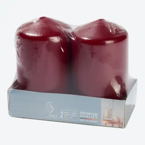 Bild 1 von Stumpenkerze, 2er-Pack, ca. 6x10 cm
