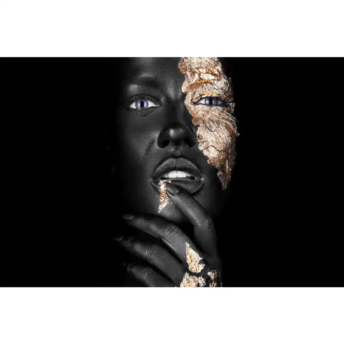 Bild 1 von Bild, Grau, Schwarz, Gold, Kunststoff, rechteckig, 150x100 cm, Bilder, Gerahmte Bilder