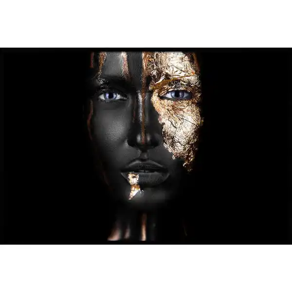 Bild 1 von Bild, Schwarz, Gold, Kunststoff, Eiche, 150x100 cm, einfache und schnelle Anbringung, gerahmt, Bilder, Gerahmte Bilder