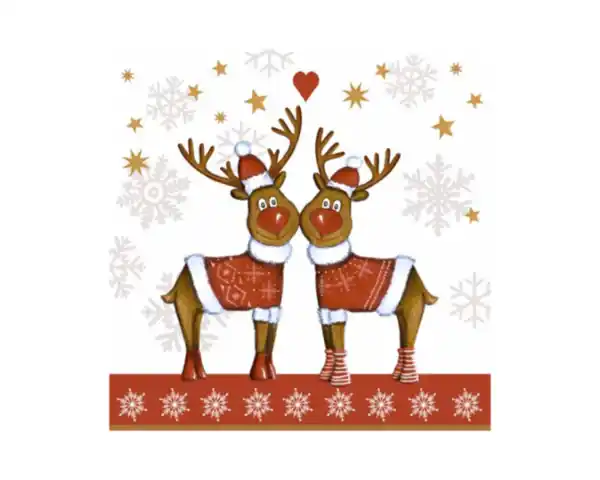 Bild 1 von Servietten 20er 25x25cm Lustiger Hirsch