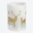 Bild 4 von LED-Echtwachskerze mit Hirsch-Motiv