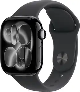 Apple Watch Series 11 (42mm) GPS Smartwatch Alu mit Sportarmband S/M diamantschwarz/schwarz