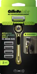 Gillette Labs Rasierer Gold mit Duschhänger
