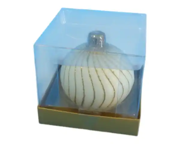 Bild 1 von Kugelkerze novooo weiß Glitter