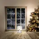 Bild 1 von LED-Echtwachskerze mit Hirsch-Motiv