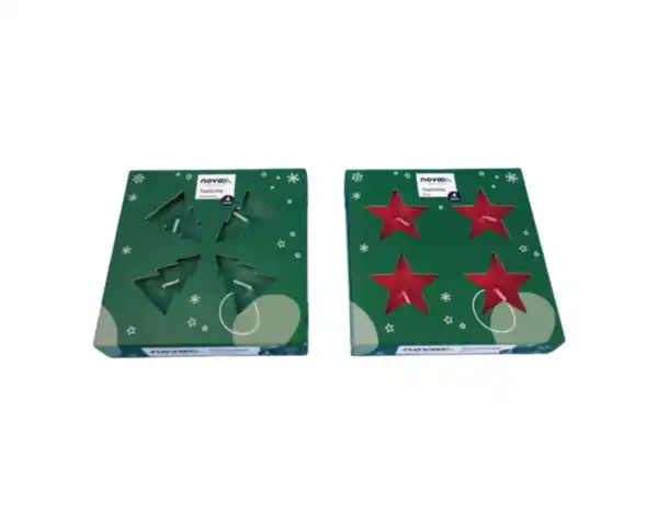 Bild 1 von Teelichte 4er novooo, Tannenbaum/Stern