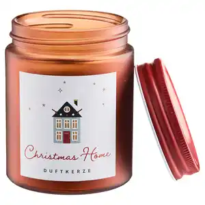 HOME CREATION Kerze mit Weihnachtsetikett