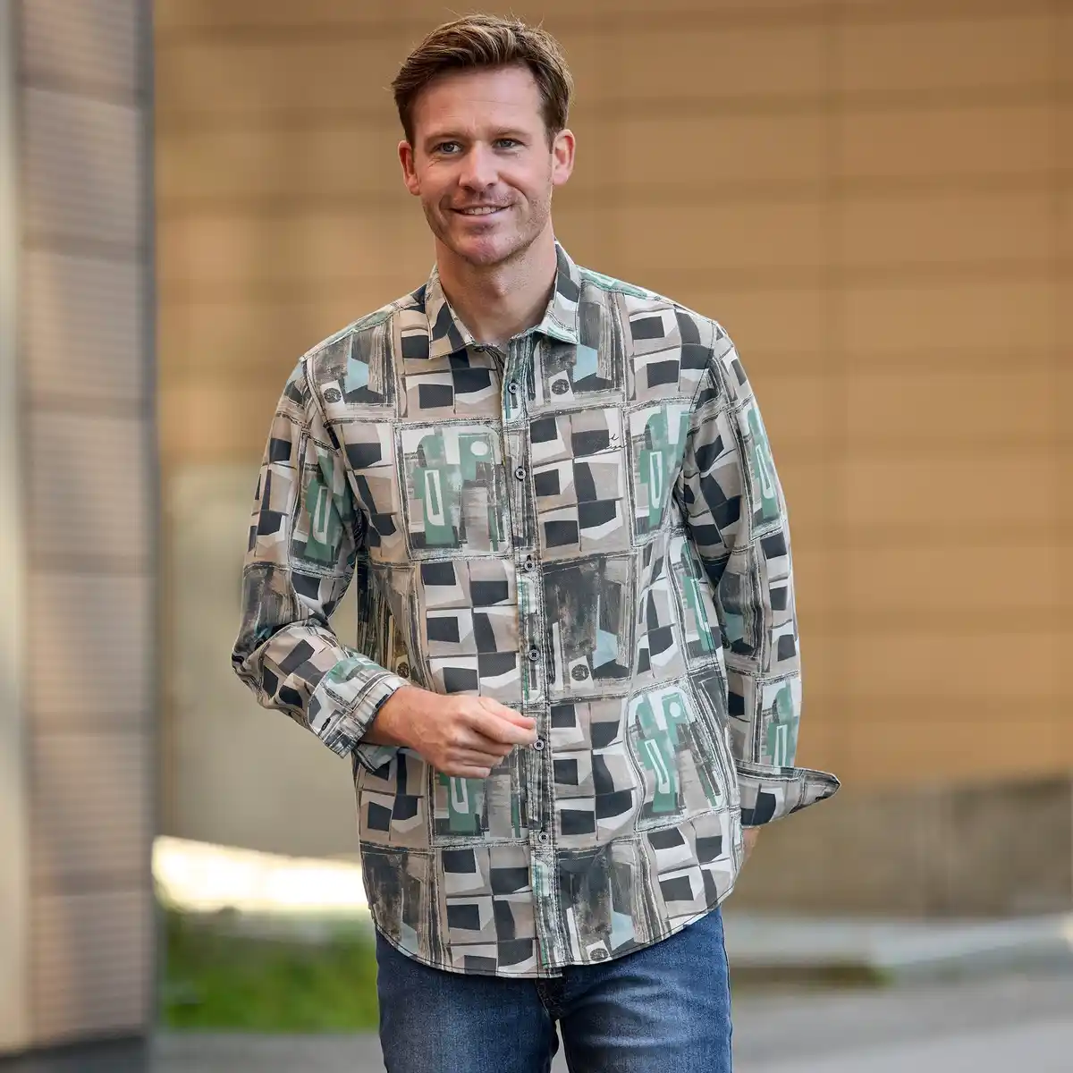 Bild 1 von Herren-Langarm-Hemd mit Regular-Fit