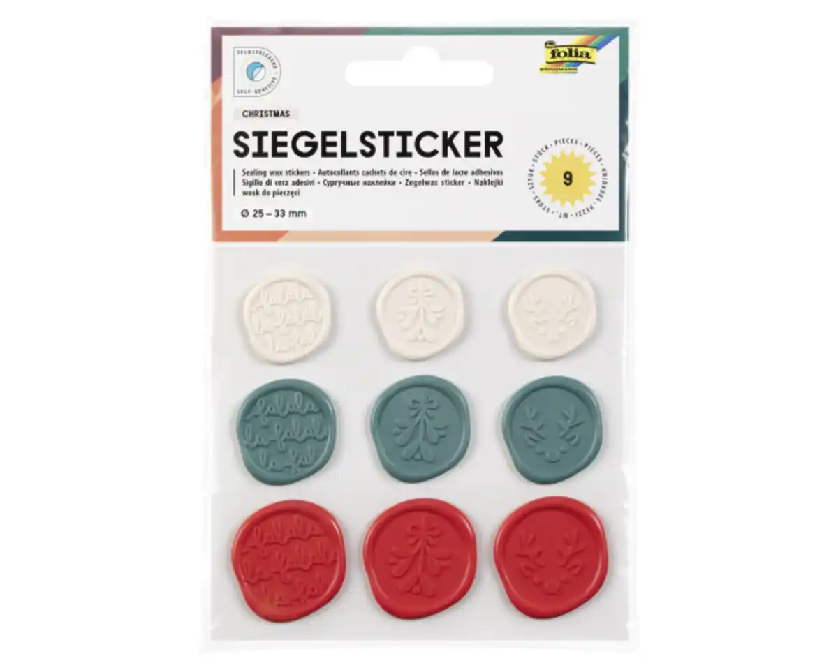Bild 1 von Wachs-Siegelsticker 9St. Christmas