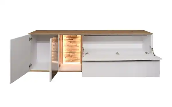 Bild 3 von Mäusbacher - Lowboard Faro, weiß/Asteiche, 65 cm, inkl. Push-to-Open Funktion