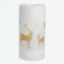 Bild 4 von LED-Echtwachskerze mit Hirsch-Motiv