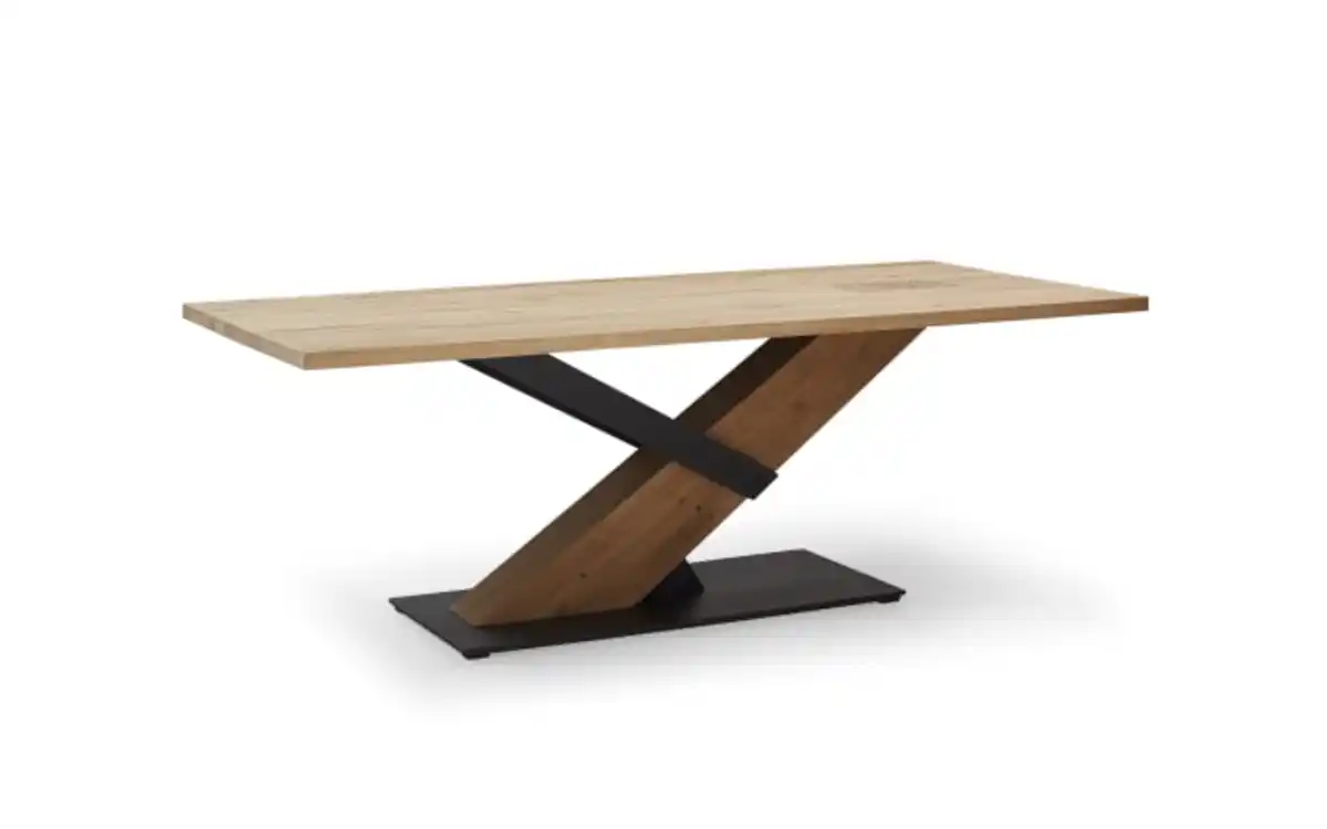 Bild 1 von Hartmann - Esstisch, Kerneiche Natur massiv / Absetzung in anthrazit