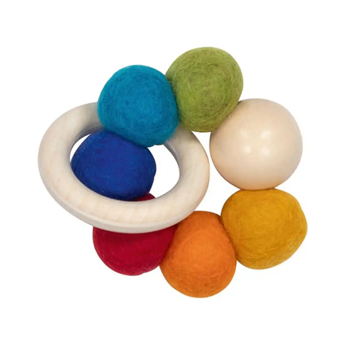 Bild 1 von Goki - Greifling - Elastik Regenbogen Filzkugeln