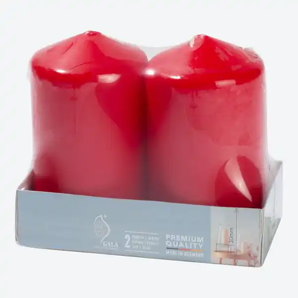 Bild 1 von Stumpenkerze, 2er-Pack, ca. 6x10 cm
