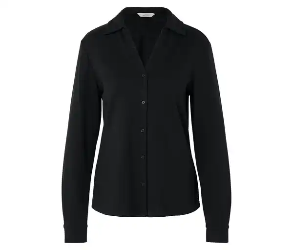 Bild 1 von Blusenshirt mit Knopfleiste, schwarz