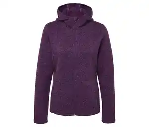 Strickfleece-Jacke, pflaume/lavendel