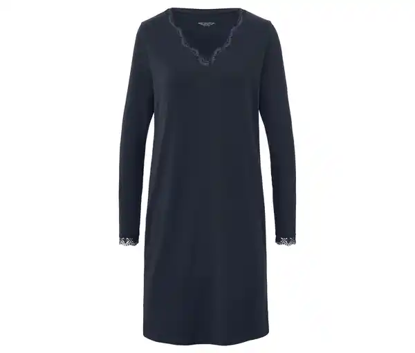 Bild 1 von Nachthemd mit Spitzenbesatz, dunkelblau