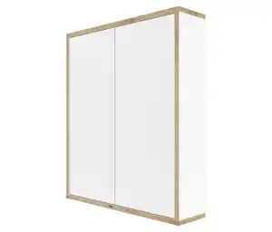 Roba Spiegelschrank »Morena« mit 2 Türen und Spiegel, weiß mit Artisan-Eiche