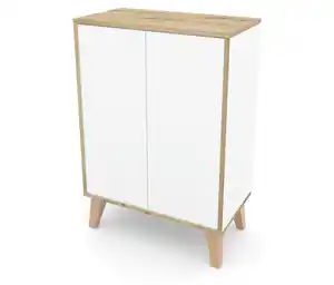 Roba Badschrank »Morena« mit 2 Türen, weiß mit Artisan-Eiche