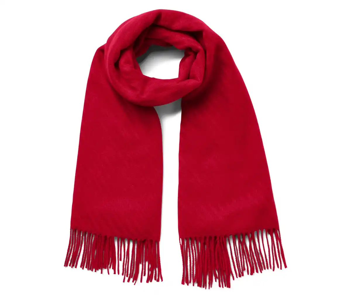 Bild 1 von Webschal mit Fransen, rot