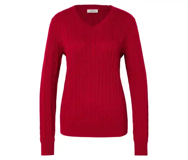 Bild 1 von Zopfstrickpullover, rot