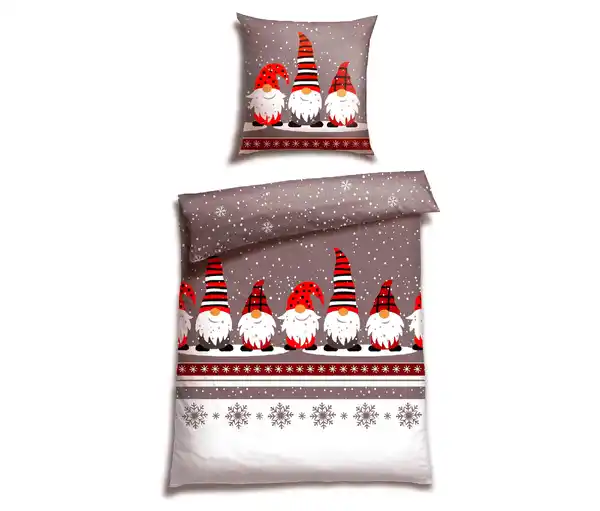 Bild 1 von SCHIESSER Feinbiber X-Mas Bettwäsche »Wichtel«, Normalgröße