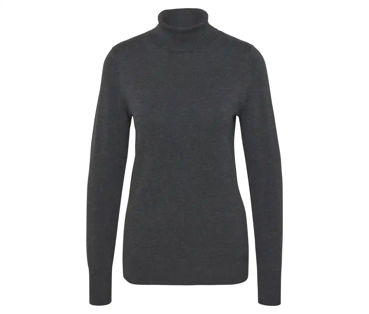 Bild 1 von Feinstrick-Rollkragenpullover, grau meliert